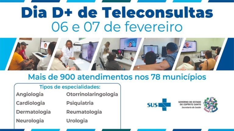 Saúde realiza Dia D+ de Teleconsultas para ampliar acesso a especialidades médicas