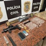 GCM de Marataízes e PC-ES realizam prisão de suspeitos e apreendem metralhadora em Marataízes