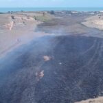Defesa Civil de Marataízes combate foco de incêndio em área de preservação permanente
